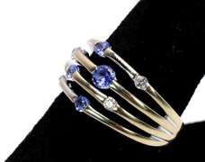 Incredible Iolite & Diamond Band in White Gold