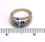 Incredible Iolite & Diamond Band in White Gold