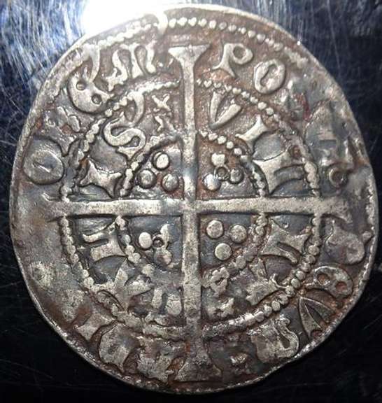 England Henry V1 1422 - 1461 AD AR Half Groat of Calais