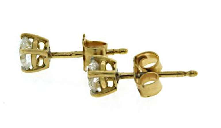 Elegant 0.50ctw RBC Diamond Stud Earrings