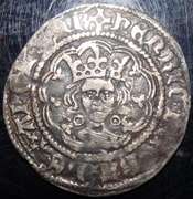 England Henry V1 1422 - 1461 AD AR Half Groat of Calais