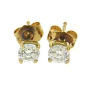 Elegant 0.50ctw RBC Diamond Stud Earrings