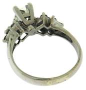 Exciting Princess Cut Center Diamond Wedding Ring