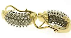 Beautiful 14kt YG Diamond Cluster Earrings