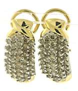 Beautiful 14kt YG Diamond Cluster Earrings