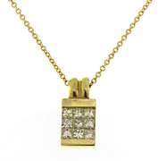 Stunning 18kt Invisible Set Diamond Necklace