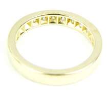 Versatile 14K Gold Band with 7 Diamonds, Size 6
