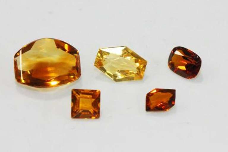 Fancy Cut Natural Citrine Lot of 5