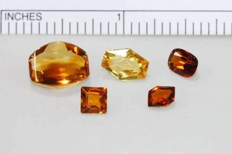 Fancy Cut Natural Citrine Lot of 5