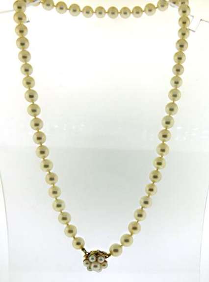 Classy 14kt YG Soft Golden Pearl Necklace