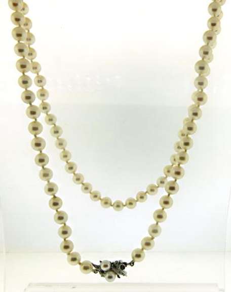 Incredible 14kt WG Fresh Water Pearl Necklace