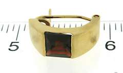 Amazing 14kt YG Matte Finish Garnet Earrings