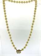 Classy 14kt YG Soft Golden Pearl Necklace