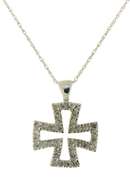 Fancy Diamond Cross Pendant Necklace
