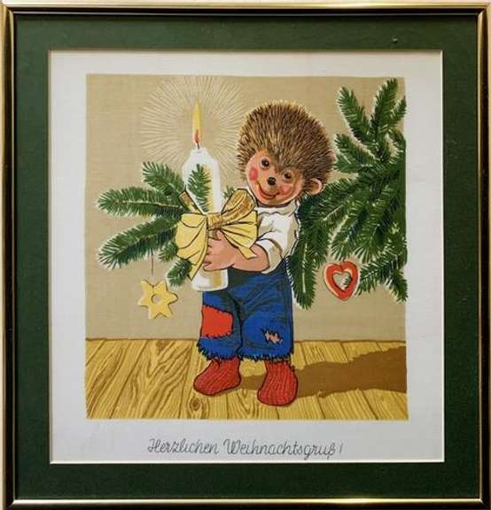 Cute German Christmas Art Mixed Media