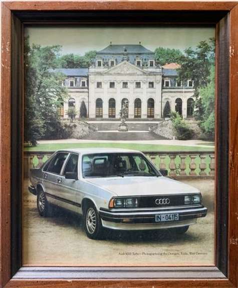 Vintage Framed Audi 5000 Turbo Photogravure