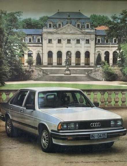 Vintage Framed Audi 5000 Turbo Photogravure
