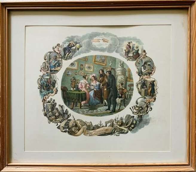 Vintage The jeweler Gold & Silver workers Lithograph