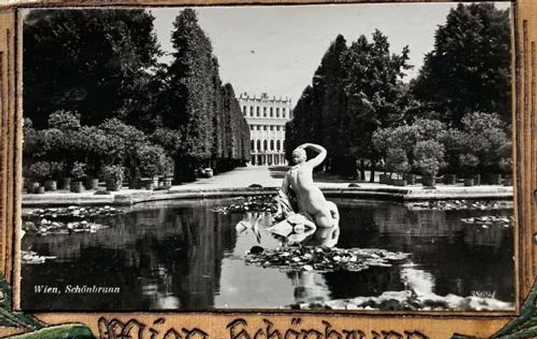 Vintage Mixed Media Vienna Schönbrunn Palace - Austria