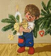 Cute German Christmas Art Mixed Media