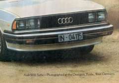 Vintage Framed Audi 5000 Turbo Photogravure