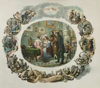 Vintage The jeweler Gold & Silver workers Lithograph