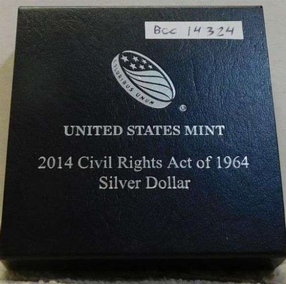 2014 Unc Civil Rights Silver Dollar