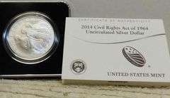 2014 Unc Civil Rights Silver Dollar
