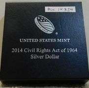 2014 Unc Civil Rights Silver Dollar