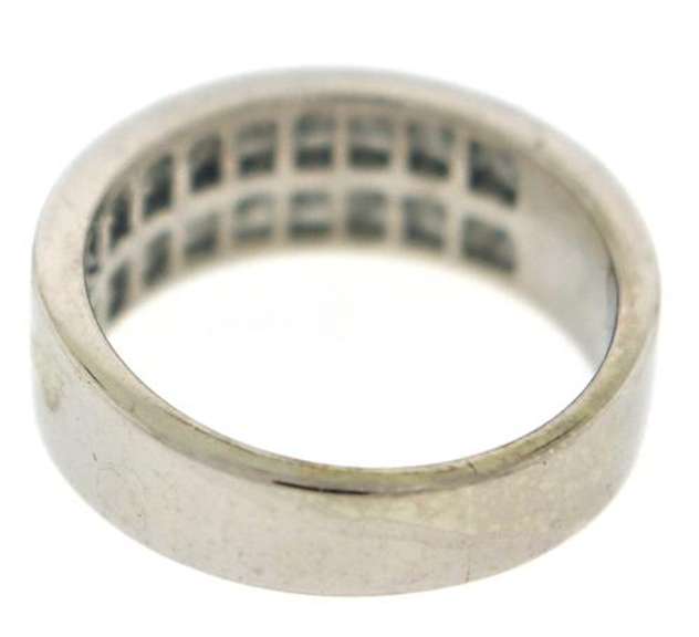 Strong Princess Cut Double Row Diamond Channel Set Band