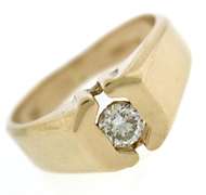Handsome 14kt YG Gents Diamond Band Ring
