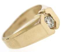 Handsome 14kt YG Gents Diamond Band Ring
