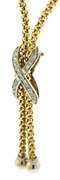 Striking 18kt YG Diamond "X" Mesh Chain Necklace