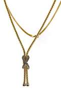 Striking 18kt YG Diamond "X" Mesh Chain Necklace