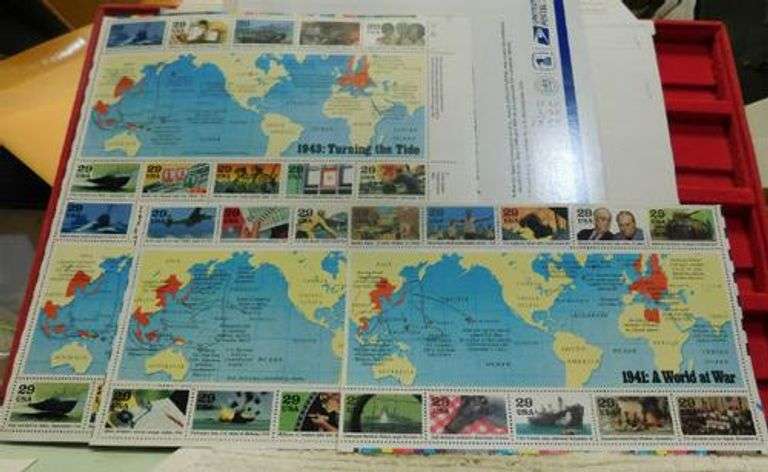 Stamp Sheets: World War Two,  $18.00 face