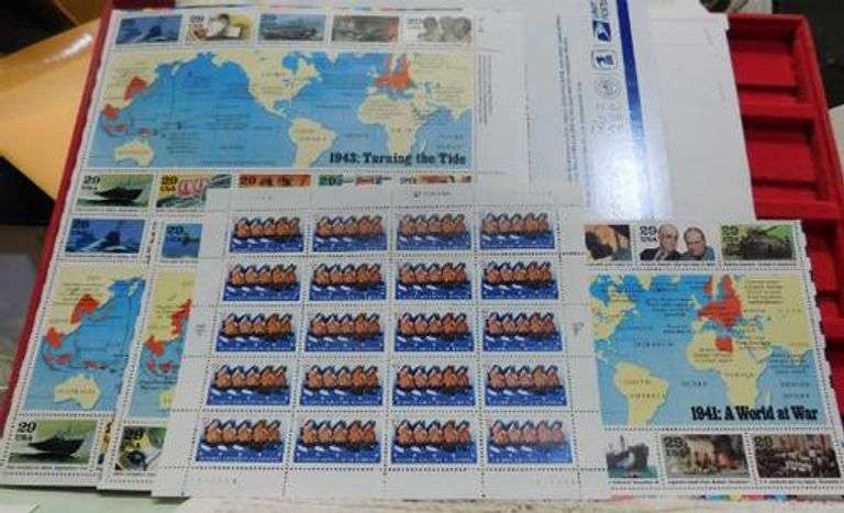 Stamp Sheets: World War Two,  $18.00 face