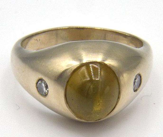 14kt Gold Chrysoberyl Cat's Eye Ring