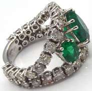 Sparkling Emerald and Diamond Ring