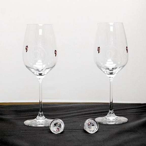 Preciosa Wine Glasses W/ Stoppers