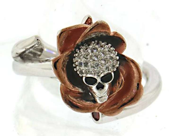 Two Tone Cubic Zirconia Ring