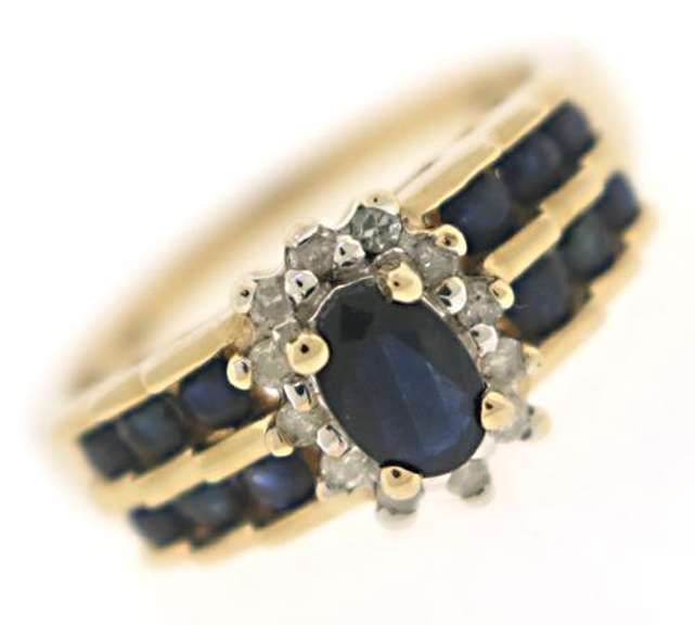 Pretty Sapphire and Diamond Cocktail Ring