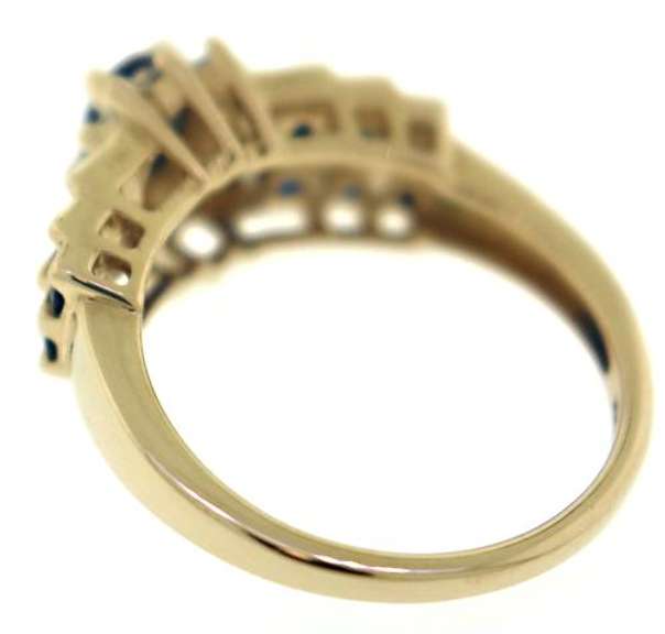Pretty Sapphire and Diamond Cocktail Ring