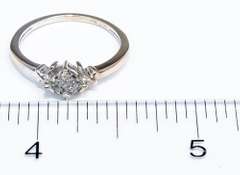 Invisibly Set Princess Cut Diamond Ring in Gold