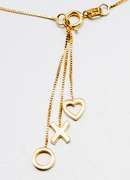 Sweet XO & Heart Anklet in 14KT Gold