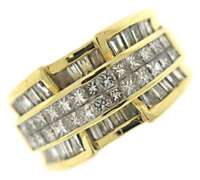 Luxurious 18kt Princess & Baguette Cut Diamond Ring