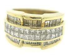 Luxurious 18kt Princess & Baguette Cut Diamond Ring