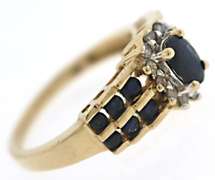 Pretty Sapphire and Diamond Cocktail Ring