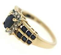 Pretty Sapphire and Diamond Cocktail Ring