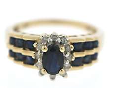 Pretty Sapphire and Diamond Cocktail Ring