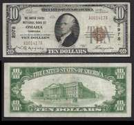 $10 1929 United States Nlt bank Omaha NE